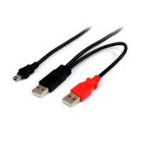 [USB2HABMY1] Cable de 30cm usb en y para discos